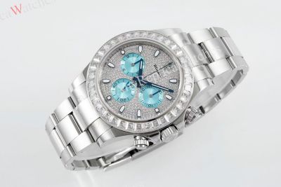 PPM Factory Rolex Daytona 40mm Cal.4131 Movement Diamond Face/Bezel WG Band Watch